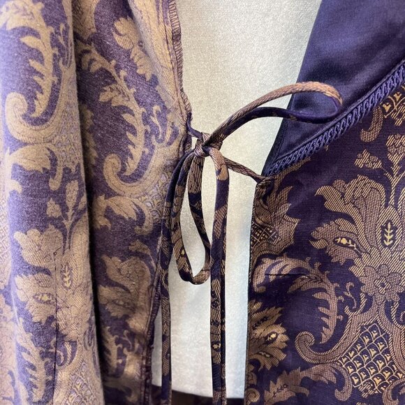 Victoria's Secret Floral Motif Purple Robe Kimono Belted Size XS/Small Ladies - Picture 12 of 12